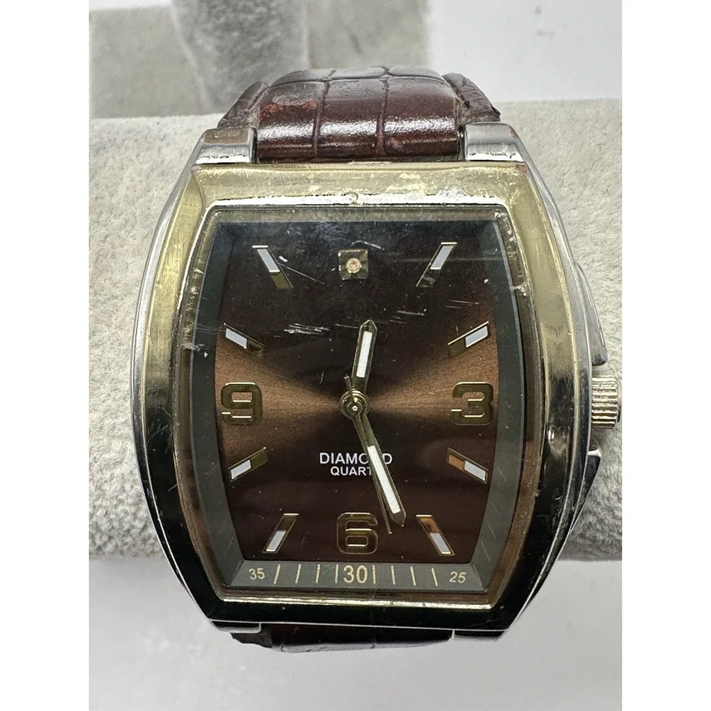 Accutime 4028WMM New Battery Mens Tank Watch‎ 42MM 8